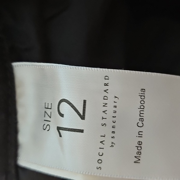 Womens Social Standard By Sanctuary Black High Rise Crop Straight Jeans Sz 12 - Picture 3 of 7